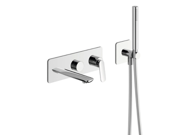 FOIL CRIFL102 - Wall-mounted single handle bathtub set with hand shower by CRISTINA Rubinetterie - view 2